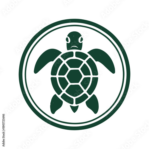 turtle icon logo seal vector on white background
Vector stamp icon