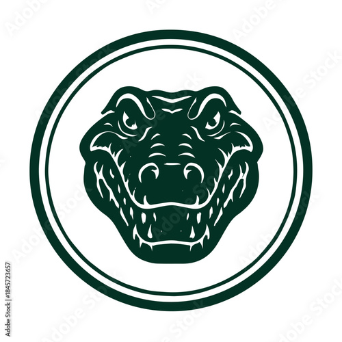 crocodile icon logo seal vector on white background
Vector stamp icon