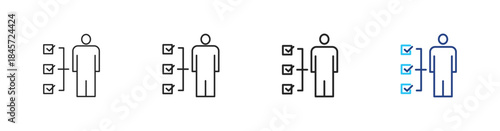 Skills icon set outline multistyle vector concept illustrations