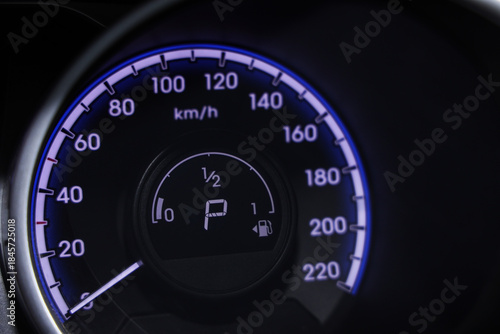 Speedometer with fuel level...