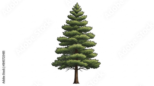 Evergreen Tree's Serenity: A majestic evergreen tree stands tall, its dense foliage creating a natural canopy.  A symbol of endurance and resilience.