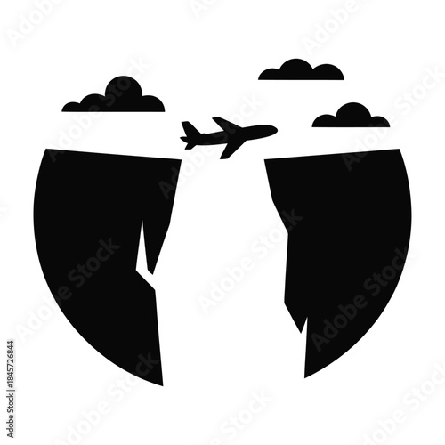 Black and white icon of a wine glass with eyes isolated on