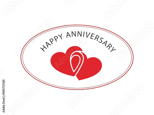Romantic Anniversary Celebration Intertwined Hearts of Love and Affection