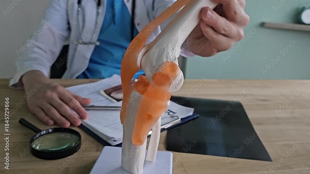 Knee Training Model Understanding knee anatomy with a model in a medical setting by a ...