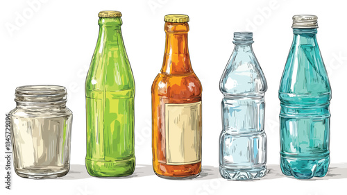 Assortment of Various Items with Bottles - Professional Stock Photo