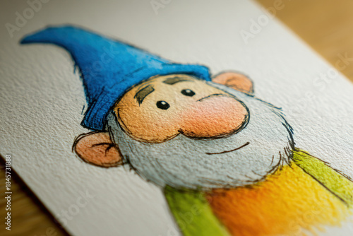 A child's watercolor drawin...