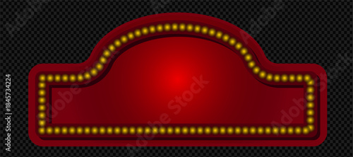 Retro style glowing bulb light set for marquee billboard or cinema casino