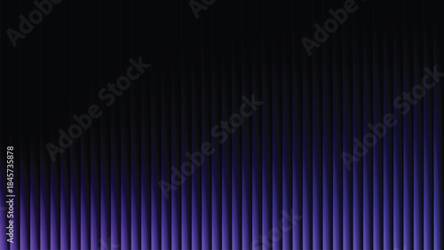 Vibrant purple vertical bars rising from darkness