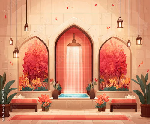 Hamam spa bright background