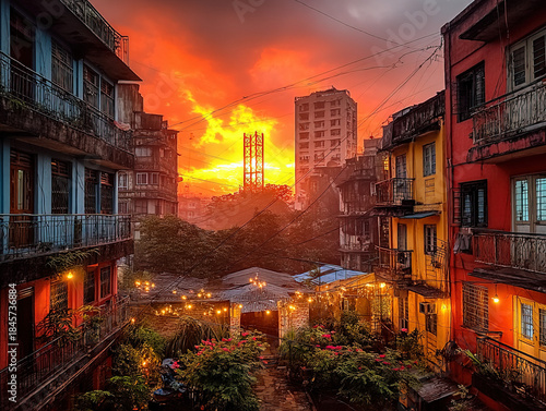 Kolkata Calcutta India skyline