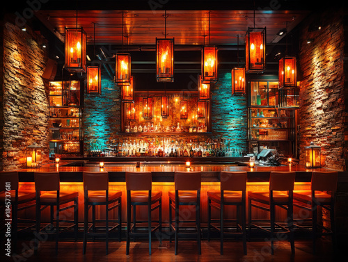 Modern bar interior design