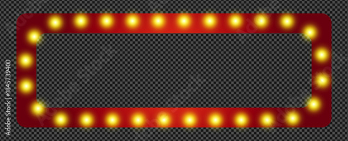 Retro style glowing bulb light set for marquee billboard or cinema casino