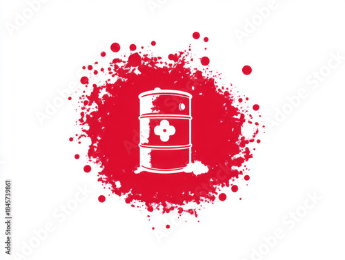 Simple icon of an oil barrel