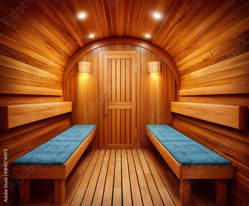 Tranquil sauna environment