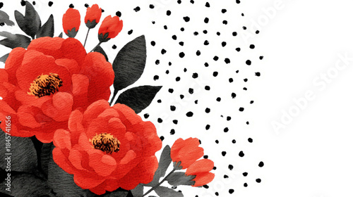 watercolor floral background with small elements business card