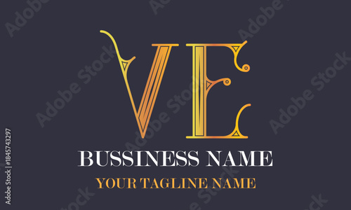 VE V Ve initial logo | initial based abstract modern minimal creative logo, vector template image. luxury logotype logo, real estate homie logo. typography logo. initials logo