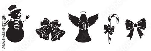 Christmas elements set icons design, showman,