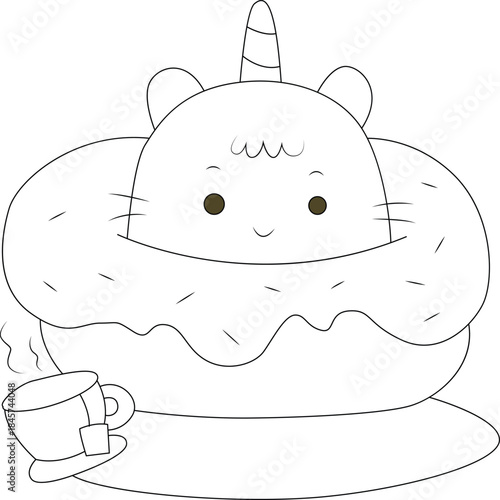 Baby Unicorn coloring page for kids