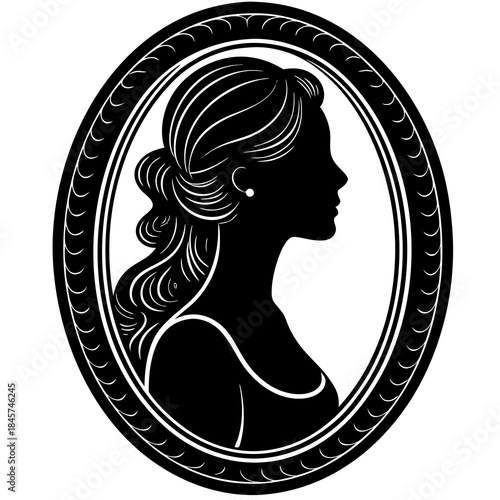 Simple Woman Gazing Silhouettes into a Starry Night Sky