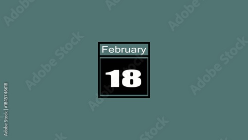 Calendar date square showing February 18 on a teal Generate title without using the word 