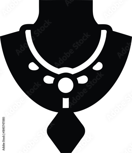 parade accessory necklace line art vector illustration on transparent background