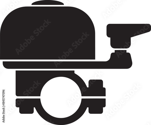 Bicycle bell vector illustration isolated on transparent background for bike accessories