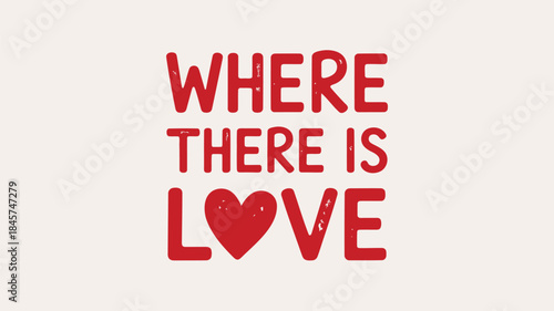 Modern valentine message with heart symbol on soft background for love and relationship concepts with red text