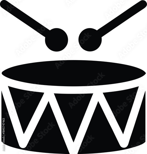 parade music drum line art vector illustration on transparent background
