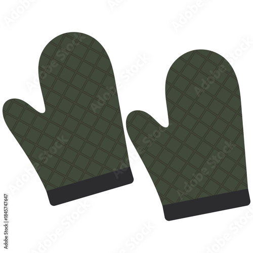 pot holder, oven mitts vector.