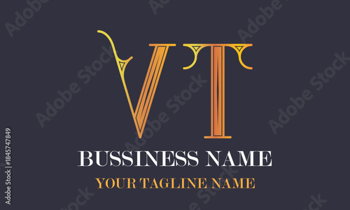 VT V Vt initial logo | initial based abstract modern minimal creative logo, vector template image. luxury logotype logo, real estate homie logo. typography logo. initials logo