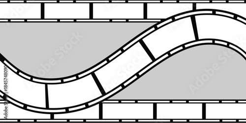 Film strip frame. Cinema tape. Photo black and white negative, filmstrip. modern eps 10.
