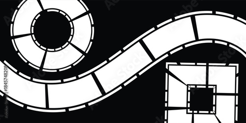 Film strip frame. Cinema tape. Photo black and white negative, filmstrip. modern eps 10.