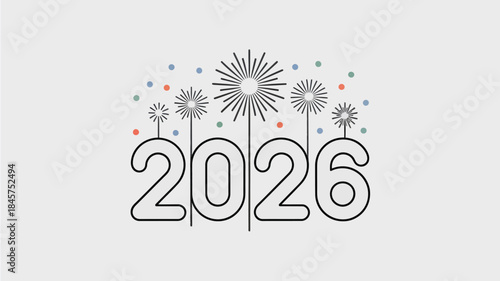 Celebrate the future with modern 2026 fireworks design
