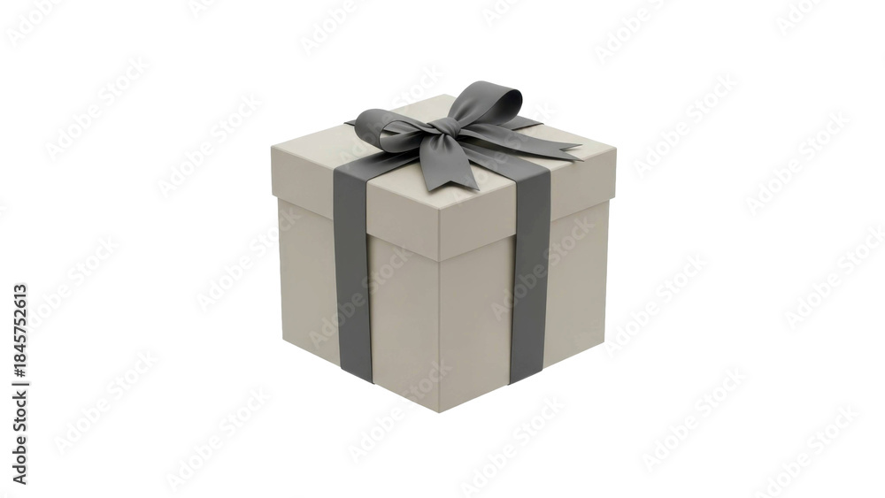 Obraz premium Gift Box with Ribbon and Bow Isolated on a Transparent Background PNG