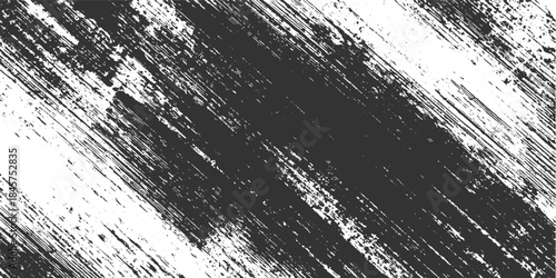 Dark gray brush strokes on white background abstract textured grunge pattern diagonal lines black charcoal