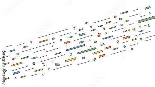 Colorful geometric shapes in dynamic motion