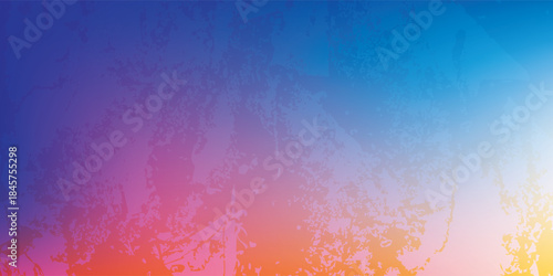 Vibrant pixelated gradient background with smooth color transition from deep blue to warm yellow-orange.