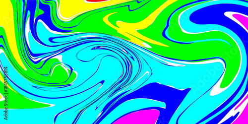 Iridescent marbled holographic texture in vibrant neon and pastel colors. Trippy and distorted image, psychedelic hippie style.