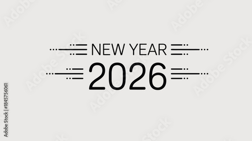 Modern New Year 2026 celebration graphic design