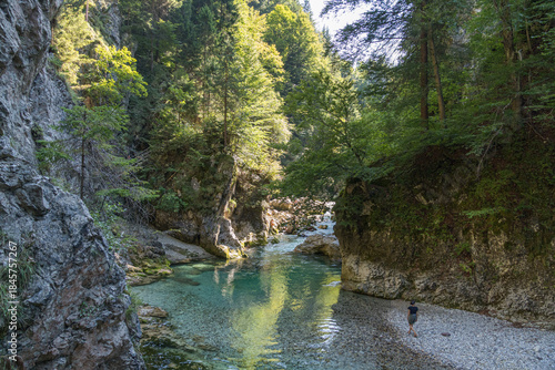 Orrido dello Slizza, a deep ravine carved by the Slizza Creek near Tarvisio in Friuli-Venezia Giulia, northern Italy