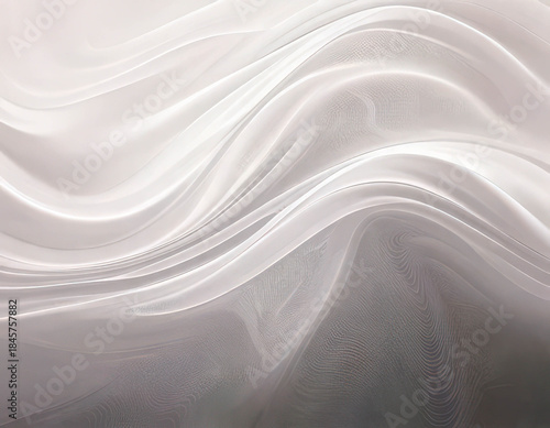Soft flowing fabric in gentle waves, showcasing translucent textures and subtle gradients, embodying the essence of Cloud Dancer color of the year 2026 with copy space