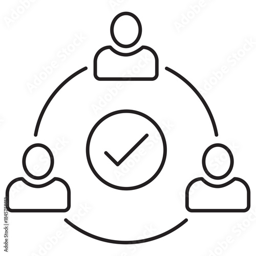 Collaboration Icon, Team Collaboration, Working Together, Group Cooperation, Shared Effort, vector