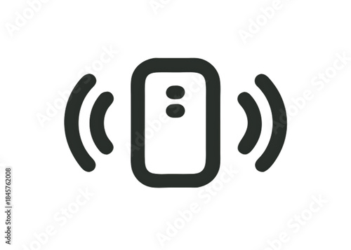 Vibrating smartphone icon isolated on white background