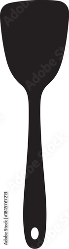 Black Silhouette of a Whisk with a Circular Hole at the Bottom also transparent background kitchen tool