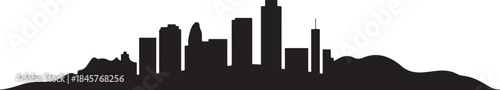 Belo Horizonte Skyline with Brazil, Illustration. design Vector black silhouette