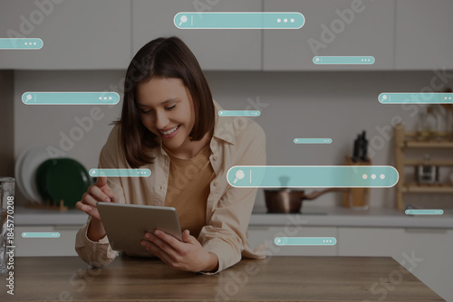 Young woman using tablet co...