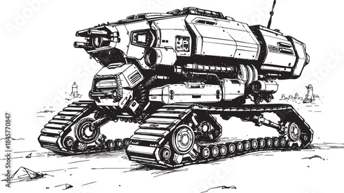 Futuristic all-terrain vehicle