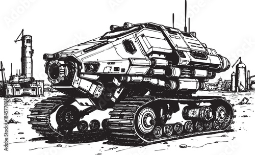 Futuristic all-terrain vehicle