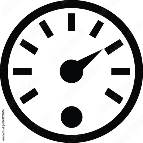 Blank speedometer displaying mph for vehicles and dashboard display showing time or speed measuring instruments