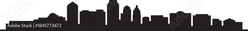 Aurora Colorado Skyline Vector Silhouette. design Vector black silhouette